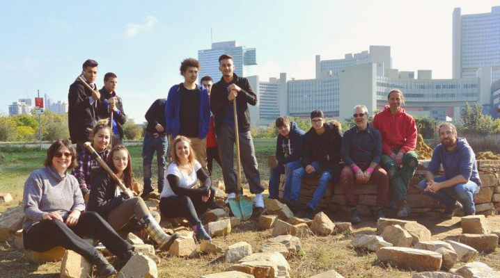 Gruppenfoto im Wiener Donaupark