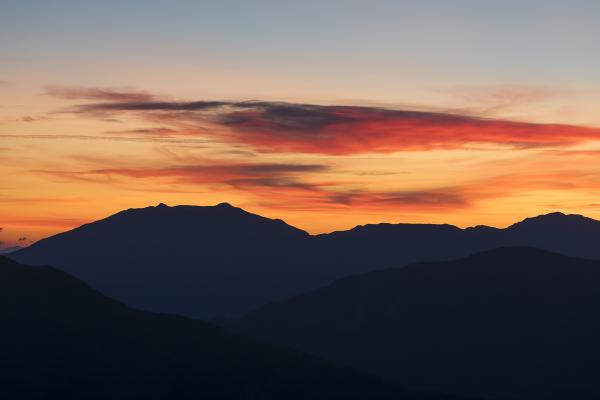 Eisenhut (Nockberge), kurz vor Sonnenaufgang