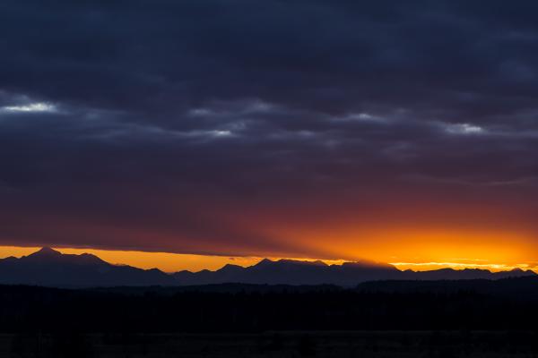 Sonnenuntergang über dem Ibmer Moor
