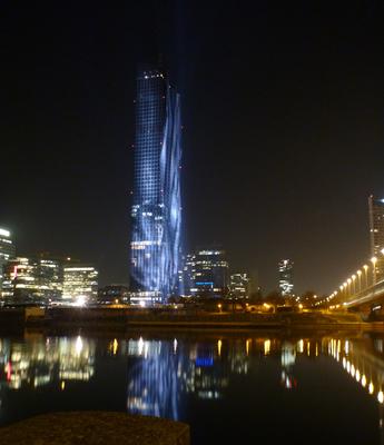 Der Beitrag der Anstrahlung des DC-Towers war in den Protokollen der kontinuierlichen Messung der Lichtverschmutzung ablesbar.