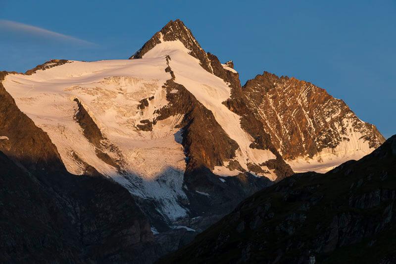Die Pasterze liegt unter Österreichs höchstem Berg, dem Großglockner © Uwe Grinzinger Die Pasterze liegt unter Österreichs höchstem Berg, dem Großglockner