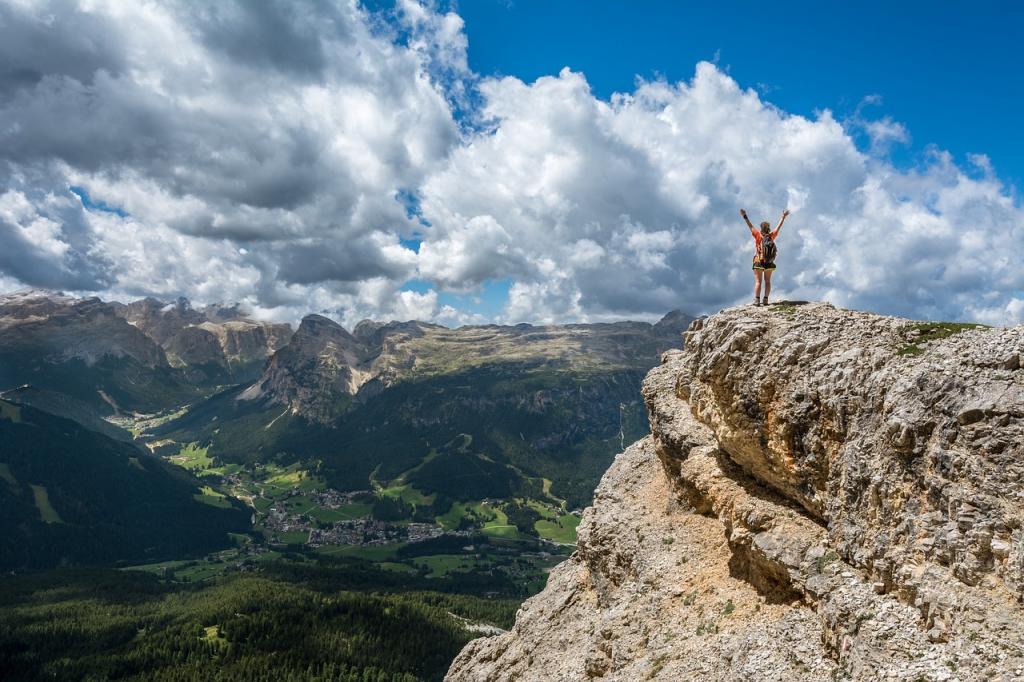 In Zukunft mehr Land in Sicht? Eher nicht. © (c) pixabay.com Frau auf Berg
