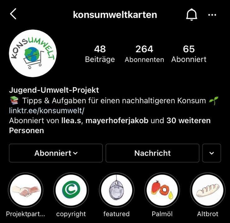 Instagram Feed Konsumweltkarten © KonsUmwelt-Karten (CC BY-NC 4.0) Instagram Feed Konsumweltkarten