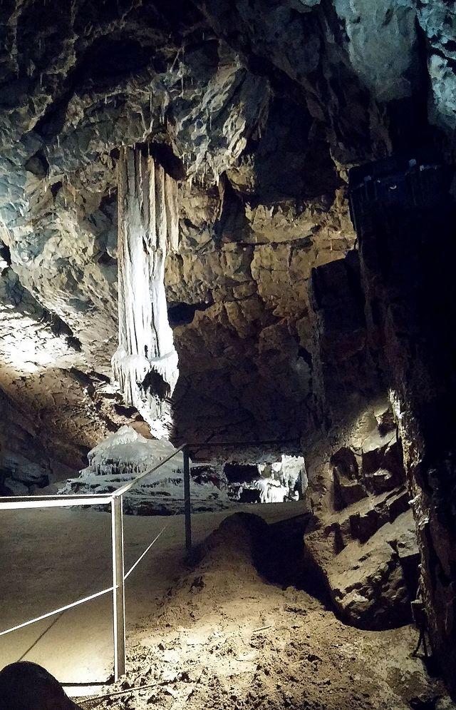 Stalaktit in der Lurgrotte © Josef Moser / Wikimedia Commons (CC-BY SA 4.0) Stalaktit in der Lurgrotte