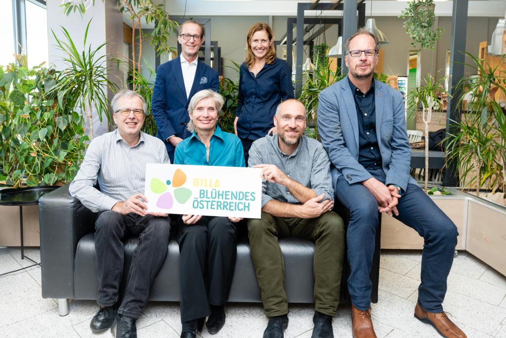 Vorstand Blühendes Österreich: Peter Huemer, Robert Nagele, Tanja Dietrich-Hübner, Hildegard Aichberger, Ronald Würflinger, Gábor Wichmann © Christian Dusek Vorstand Blühendes Österreich