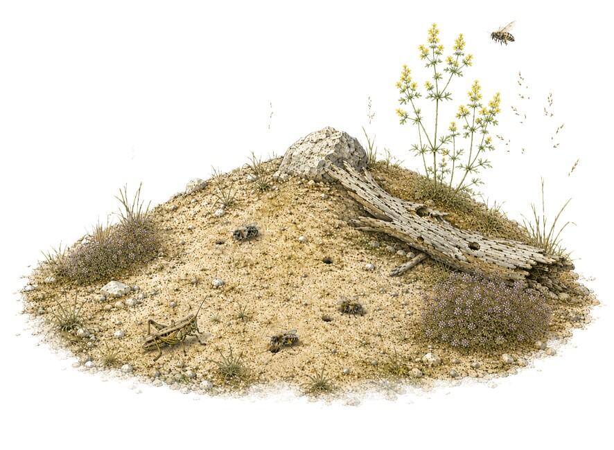 Illustration eines Sandhaufens