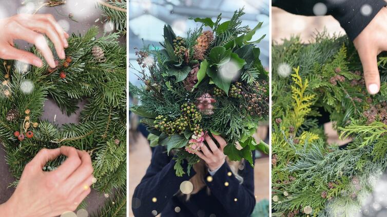 Naturmaterialien Adventkranz
