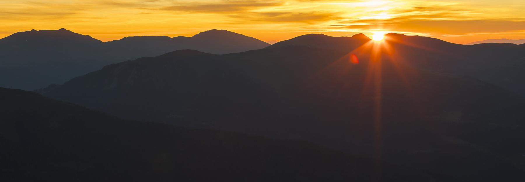 Sonnenaufgang über den Nockbergen