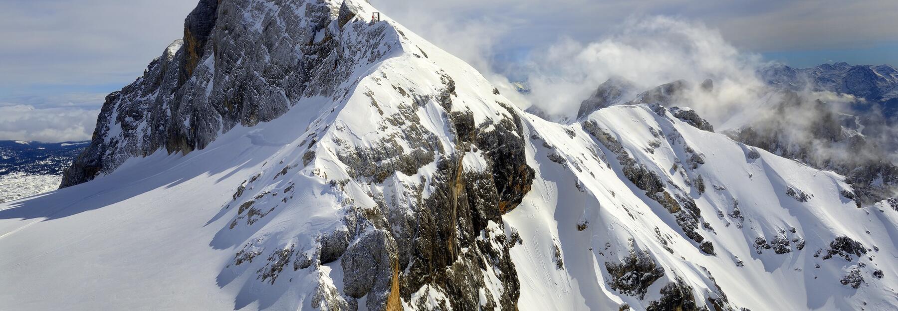 Mountain Koppenkarstein above the glacier Dachstein