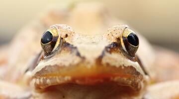 Springfrosch Nahaufnahme.