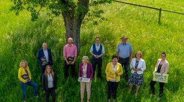 Gruppenbild mit 10 Personen vom Projektauftakt im Mostviertel