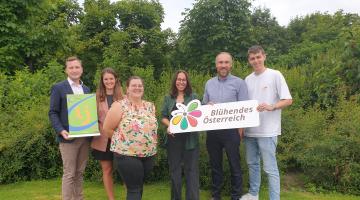 Tobias Lang & Corinna Gruber (Landjugend Österreich), Lena Rauter (CliMates Austria), Sophie Krabina (künftiges Jurymitglied), Ronald Würflinger (Blühendes Österreich), Jonas Fertl (künftiges Jurymitglied)