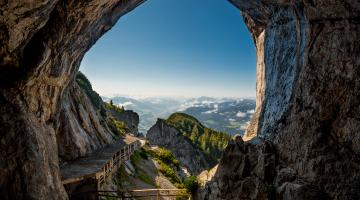 Blick aus der Eisriesenwelt in Werfen