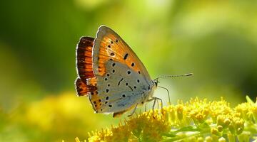 Schmetterling auf gelber Blume