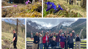 Wir unterstützen die Landwirt:innen dabei die Almen, Lärchenwiesen und Bergmähder zu erhalten und genießen die wunderschöne, artenreiche Kulturlandschaft