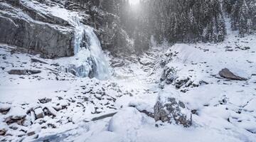 Im Winterreich der Wasserfälle