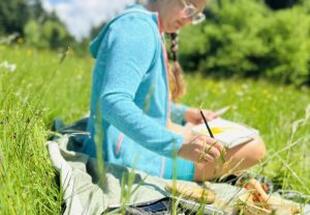 Malen in der Wiese